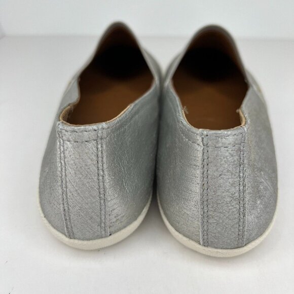 Frye Womens 3471377 Silver Solid Metallic Low Pointed Toe Size 11 Slip-On Shoes - Picture 5 of 11